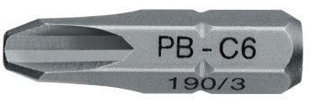 PB Robertson Tipped Screwdriver bits shape C 1/4 (6.3 mm) size:1