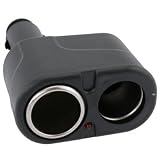 Two Way 12V DC Car Charger Cigar Cigarette Lighter Double Power