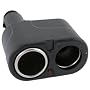 Two-Way 12V DC Car Charger Cigar Cigarette Lighter Double Power Adapter Socket Splitter, Black / DUAL SPLITTER / UNIVERSAL for suitable for cell phone, GPS, iPod, and PDA (ALL Cell Phone Models such as Apple iPhone , Acer, Asus, Audiovox, Blackberry, Casio, Dell, Dopod, Garmin, Handspring, Hitachi, HP, Compaq, HTC, i-Mate, Kyocera, LG, MiTac, Motorola, NEC, Nokia, Palm, Pantech, Samsung, Sanyo, Sharp, Siemens, Sony Ericsson, Sidekick, UTStarcom and All Carriers including AT&T(Cingular), T-Mobile, Verizon Wireless, AllTel, Sprint, Nextel, SunCom, US Cellular etc.) by HiTechCloseout