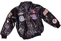 Kid's Leather Bomber Jacket