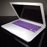 TopCase PURPLE Keyboard Silicone Cover Skin for Macbook 13" Unibody (A1342/WHITE) with TOPCASE® Mouse Pad
