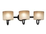Kenroy Home 80333ORB Matrielle Three Light Vanity Light With 7 Inch Glass Shades, Oil Rubbed Bronze 319BMHcQREL. SL160 Kenroy Home 80333ORB Matrielle Three Light Vanity Light With 7 Inch Glass Shades, Oil Rubbed Bronze
