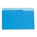 Colored File Folders, 1/3 Cut, One-Ply Top Tab, Legal, Blue/Light Blue, 100/Box