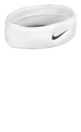Nike Swoosh white / black headband