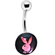 Playboy Pink Foil Logo Belly Button Ring