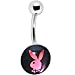 Playboy Pink Foil Logo Belly Button Ring