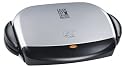 George Foreman GRP4P Next Grilleration 4-Burger Grill with Removable Plates, Platinum
