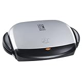 George Foreman GRP4P Next Grilleration 4-Burger Grill with Removable Plates, Platinum by George Foreman
