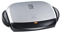 George Foreman GRP4P Next Grilleration 4-Burger Grill with Removable Plates, Platinum