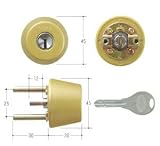 GOAL(ゴール) V18シリンダー TXタイプ　鍵 交換 取替え テール刻印37 GCY-243 TX/TDDゴールド色(つや消し)37～40mm(テール刻印37)