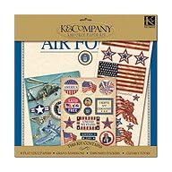 K&Company Military 12 Inch by 12 Inch Scrap Kit Layouts, Air Force