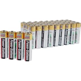 Power-Stations High Power Alkaline Battery - AA (LR6, MN1500) - 40 Pack