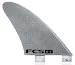 FCS H-2 ORIGINAL SILVER Ultra-Light Epoxy Surfboard Fin Set