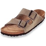 Birkenstock Arizona Soft Fb Suede Taupe by Birkenstock