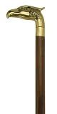 Walking cane-Eagle Head walnut shaft. This walking stick cane is a unisex walking cane. This walking aid has a eagle head solid brass handle. This wooden cane has walnut color and 36 inches long shaft. This walking aid has a weight capacity of 250 pounds.
