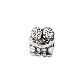 Childhood Friends Charm in Sterling Silver for Reflections, Expression, Kera, Pandora and SilveRado Bracelets & Necklaces