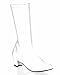 Child Gogo Boot White Stretch Patent -180