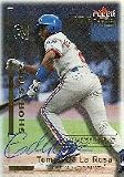 Tomas De La Rosa, Montreal Expos, 2001 Fleer Triple Crown Autographed Card