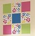 Flirt Pink Squares - 5 Large Wall Accent Decor Stickers /Decals