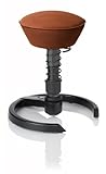 SWOPPER CLASSIC 3D-Aktiv-Bürostuhl Hocker Sitzpolster Normal, Farbe choco, Fussring mit Filzgleiter, Feder MEDIUM, Basis Anthrazit, Federfarbe wie Basis (SWOP20F)