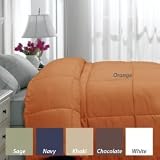 Blue Ridge Home Microfiber Colored Down Alternative Comforter 122164 King Chocolate