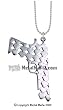 BLACK GUN NECKLACE SHAPED FROM TINY HEARTS