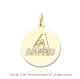 14k Yellow Gold Arizona Diamondbacks Circle Pendant