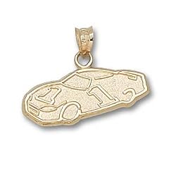 Driver Number 1 Car Charm/Pendant -14K/10K, Stainless Steel or Gold Plated
