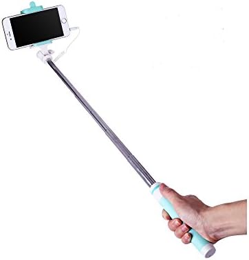 Latest The VIP Selfie Stick - Mono-pod Self-portrait Pole with Camera Holder for Iphone 6, Iphone 5, Samsung Galaxy S6, Android Phone, Battery Free, Build in Remote Shutter,light Blue.