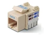 Belkin - Modular insert - RJ-45 - ivory - 1 port (pack of 10 )