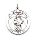 Saint Jude Thaddeus - Large Sterling Silver Pendant 18" Steel Necklace Chain
