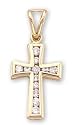 14kt Gold Religious Pendant with Diamonds - DS629
