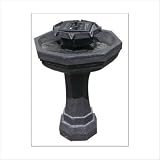 Alpine 821559015181 Solar Birdbath Fountain