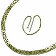 14K Yellow Gold Byzantine Fancy Men's Gold Chain