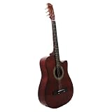 acoustic guitar Crescent 38 Coffee Cutaway Acoustic Guitar Set with Accessories and Gig Bag Toy acoustic guitar