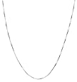 14k White Gold .5mm Light Box Chain Necklace, 16"