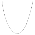14k White Gold .8mm Box Chain Necklace, 18"