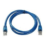 CAT6A, STP PATCH CABLE, W/BOOT 1FT, BLUE