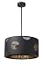 Enchantment - 3 Light Pendant Lighting Fixture - Matte Black Hardback Fabric - - B6272