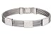 Sterling Silver Mens Bracelet w/ 18K Gold Screws