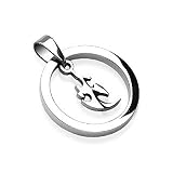Stainless Steel Loop With Tribal Thunder Pendant & Free Chain - Length 60cms - Free Delivery + Gift Packaging Included.