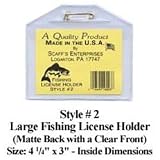 Scaffs #2 Clear Fishing/Hunting License Holder