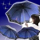 Ｒａｙバックプリント傘 スターリット グレー