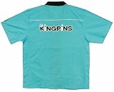 Kingpins Bowling Shirt Turquoise & Black Loungemaster
