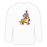 Long Sleeve T-shirt with man, human, body, individuals, blind,
individual, road, persons, dogs, shepherd, guide, humans, people,
across, person, dog, take, collie Large White