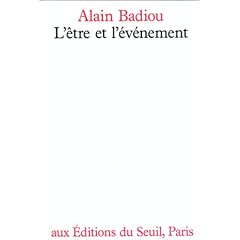 L'�tre et l'�v�nement
