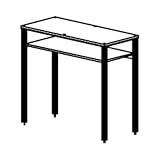 SALAMANDER DESIGNS SNE40 B/A SYNERGY TWINENCLOSURE40 SERIES 2-SHELF TV AND AUDIO/VIDEO MODULE W/ BLACK WOOD TOP, BLACK SHELVES AND SATIN ALUMINUM TUBES