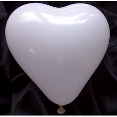 50 große Herzluftballons, weiß -18820-