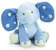Large 14" Blue Polka Dot Plush Elephant