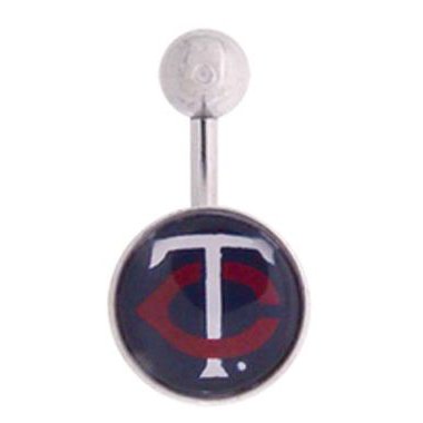 Minnesota Twins 316L Stainless Steel Belly Ring - 14G - 3/8 Inch Bar Length - Sold Individually
